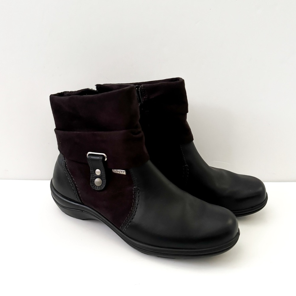 Romika Cassie Black Leather Ankle Boots